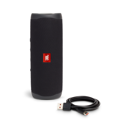 JBL Flip 5 - Black Matte - Portable Waterproof Speaker - Detailshot 1