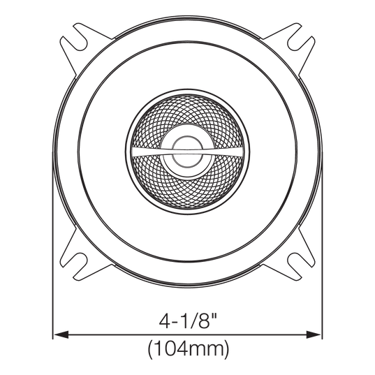 GX402 - Black - 4" coaxial car audio loudspeaker. 105W - Detailshot 2