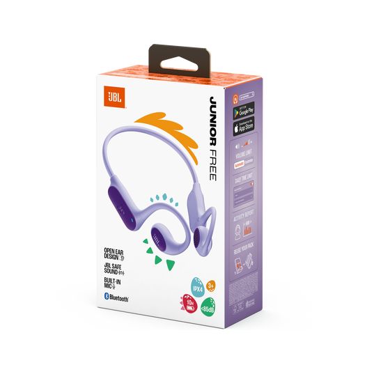 JBL Junior Free - Purple - Wireless open-ear kids headphone - Detailshot 15