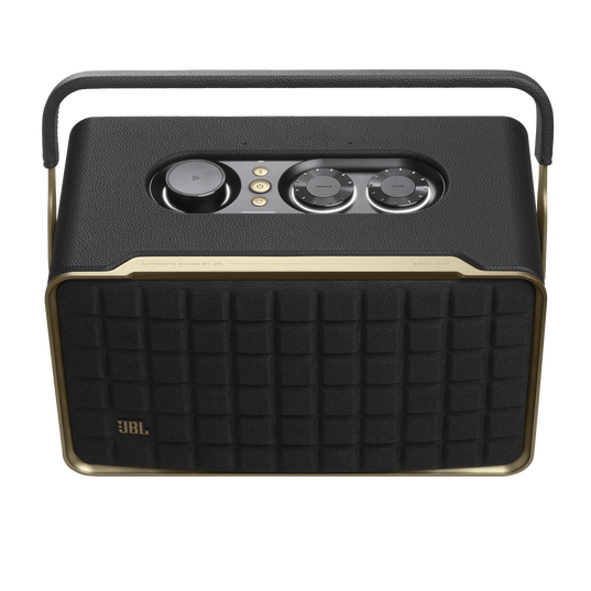 JBL Authentics 300 - Black - Portable smart home speaker with Wi-Fi, Bluetooth and voice assistants with retro design. - Detailshot 1