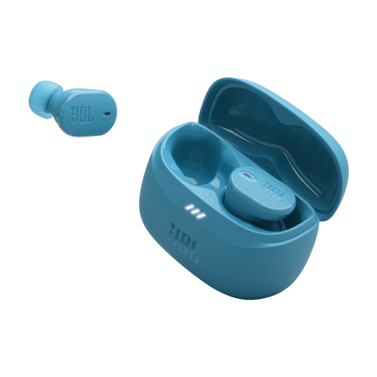 JBL Tune Buds 2 - Turquoise - True Wireless Noise Cancelling Earbuds - Detailshot 2