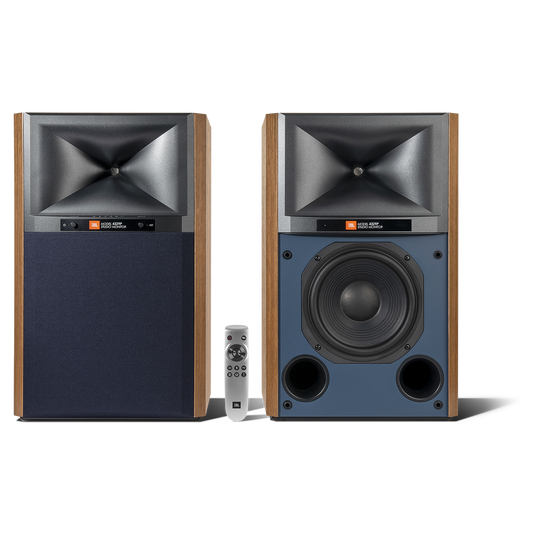 4329P Studio Monitor Powered Loudspeaker System - Natural Walnut - Powered Bookshelf Loudspeaker System - Hero