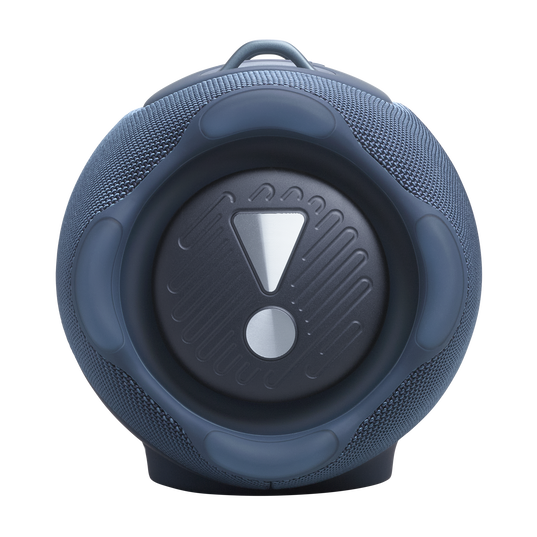 JBL Xtreme 5 - Blue - Portable waterproof speaker with massive legendary JBL sound, ambient edge lighting, and a convenient shoulder strap - Left