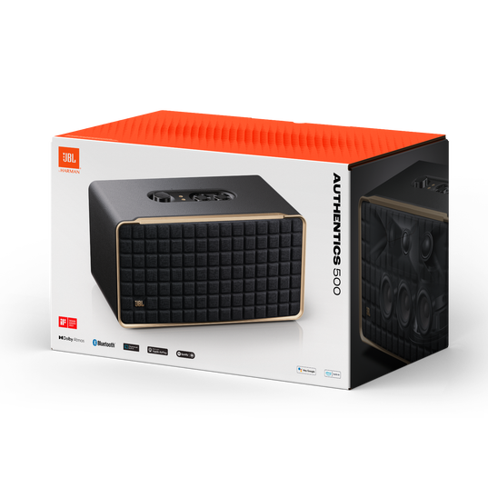 JBL Authentics 500 - Black - Hi-fidelity smart home speaker with Wi-Fi, Bluetooth and Voice Assistants with retro design. - Detailshot 7