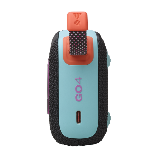 JBL Go 4 - Black and Orange - Ultra-Portable Bluetooth Speaker - Left