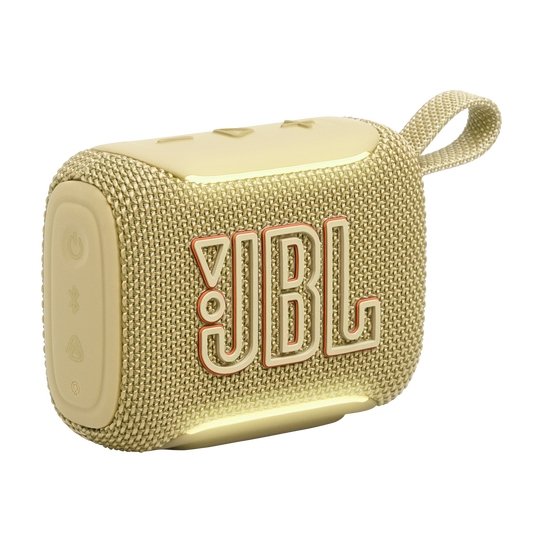 JBL Go 5 - Yellow - Ultra-portable waterproof and drop-proof speaker with JBL legendary sound and ambient edge lighting - Hero