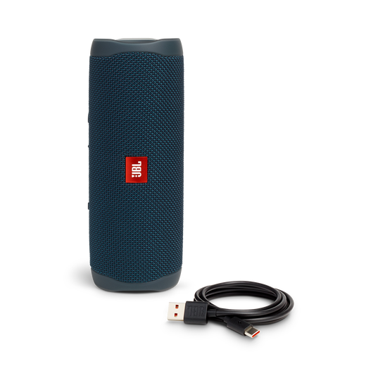 JBL Flip 5 - Blue - Portable Waterproof Speaker - Detailshot 1