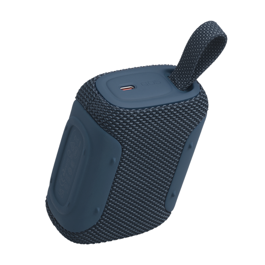 JBL Go 5 - Blue - Ultra-portable waterproof and drop-proof speaker with JBL legendary sound and ambient edge lighting - Back