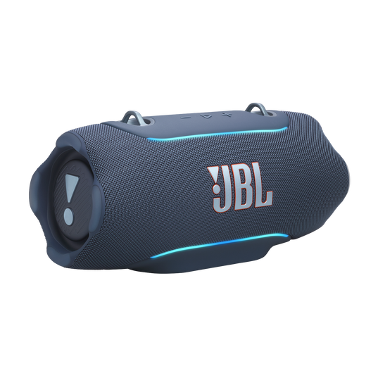 JBL Xtreme 5 - Blue - Portable waterproof speaker with massive legendary JBL sound, ambient edge lighting, and a convenient shoulder strap - Back