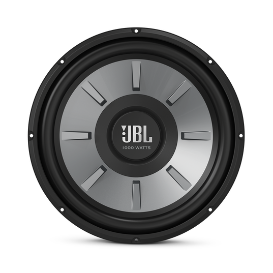 JBL Stage 1210 Subwoofer - Black - 12" (300mm) woofer with 250 RMS and 1000W peak power handling. - Front