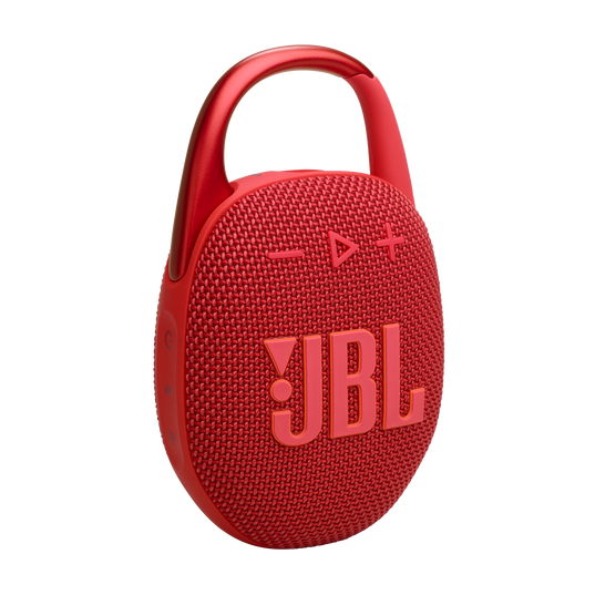 JBL Clip 5 - Red - Ultra-portable waterproof speaker - Hero