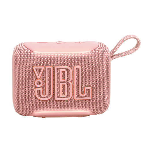 JBL Go 5 - Pink - Ultra-portable waterproof and drop-proof speaker with JBL legendary sound and ambient edge lighting - Front