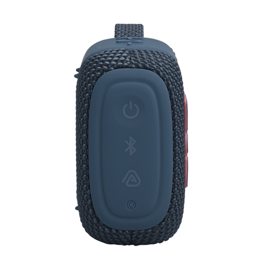 JBL Go 5 - Blue - Ultra-portable waterproof and drop-proof speaker with JBL legendary sound and ambient edge lighting - Right