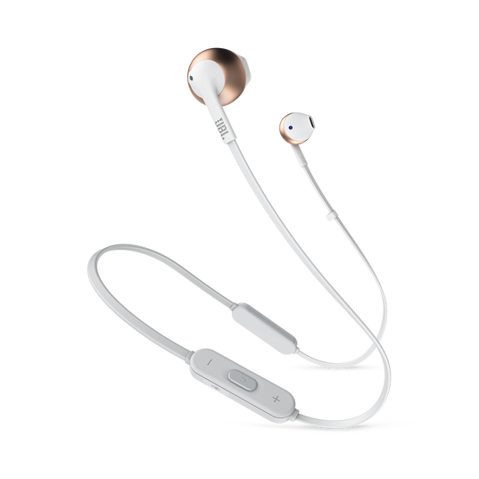 JBL Tune 205BT - Rose Gold - Wireless Earbud headphones - Hero