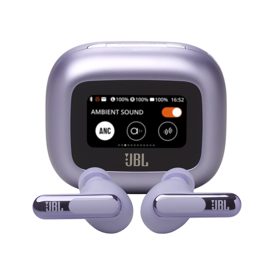 JBL Live Beam 3 - Purple - True wireless noise-cancelling closed-stick earbuds - Hero