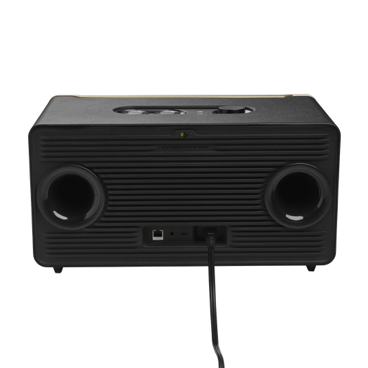JBL Authentics 500 - Black - Hi-fidelity smart home speaker with Wi-Fi, Bluetooth and Voice Assistants with retro design. - Back