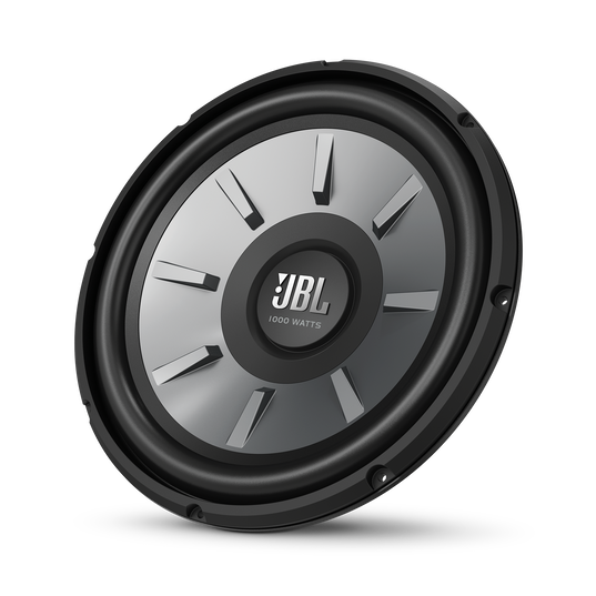 JBL Stage 1210 Subwoofer - Black - 12" (300mm) woofer with 250 RMS and 1000W peak power handling. - Hero