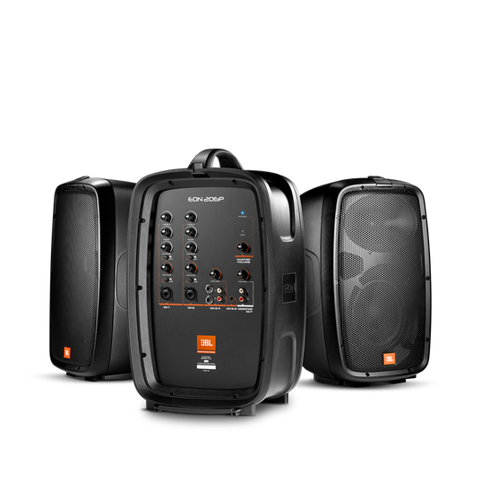 JBL EON206P - Black - Portable 6.5” Two-Way system with detachable powered mixer - Hero