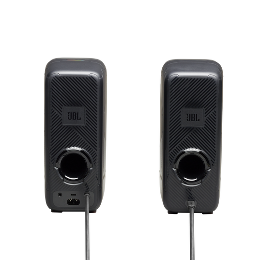 JBL Quantum Duo - Black Matte - PC Gaming Speakers - Back