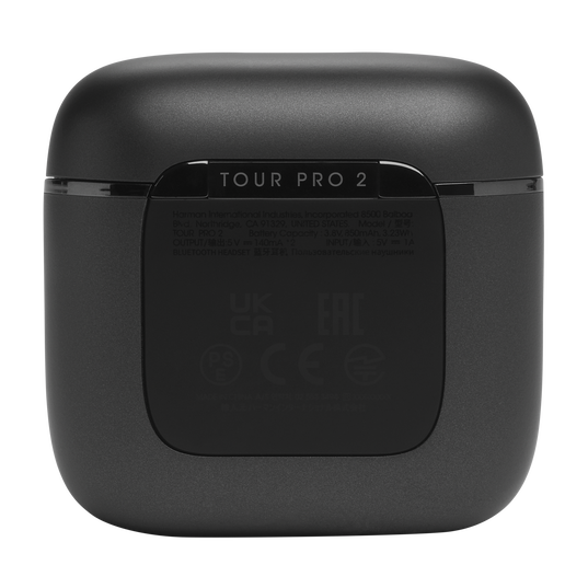JBL Tour Pro 2 - Black - True wireless Noise Cancelling earbuds - Back