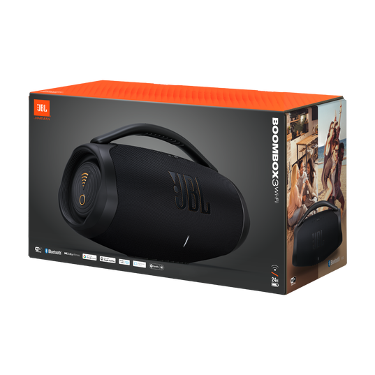 JBL Boombox 3 Wi-Fi - Black - Powerful Wi-Fi and Bluetooth portable speaker - Detailshot 7