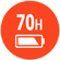 70 hours total music playback