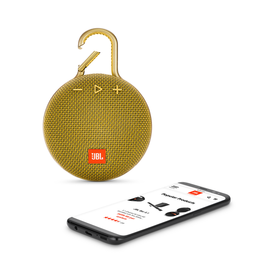 JBL Clip 3 - Mustard Yellow - Portable Bluetooth® speaker - Detailshot 1