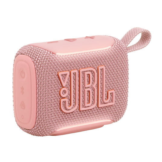 JBL Go 5 - Pink - Ultra-portable waterproof and drop-proof speaker with JBL legendary sound and ambient edge lighting - Hero