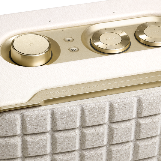 JBL Authentics 200 - White - Smart home speaker with Wi-Fi, Bluetooth and Voice Assistants with retro design - Detailshot 7