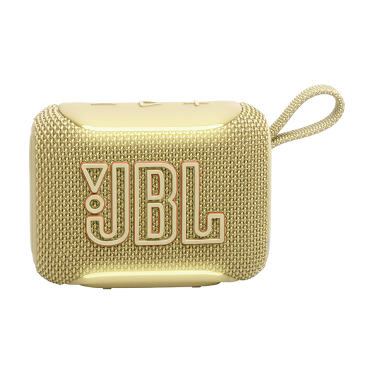 JBL Go 5 - Yellow - Ultra-portable waterproof and drop-proof speaker with JBL legendary sound and ambient edge lighting - Front
