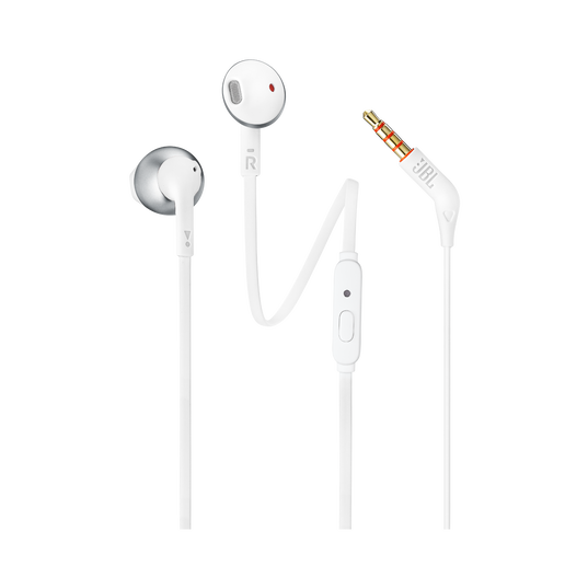JBL Tune 205 - Chrome - Earbud headphones - Hero