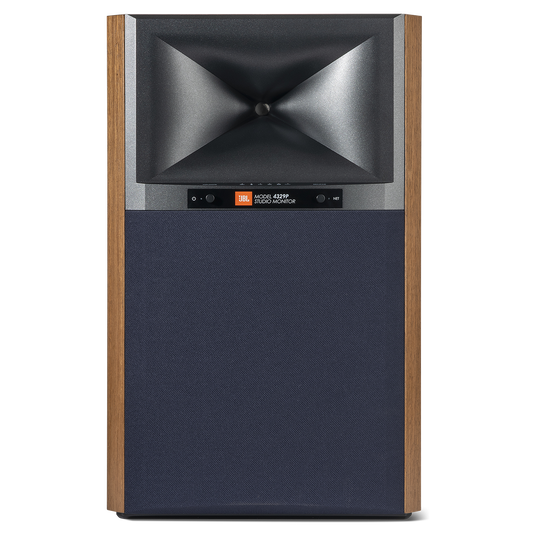 4329P Studio Monitor Powered Loudspeaker System - Natural Walnut - Powered Bookshelf Loudspeaker System - Front