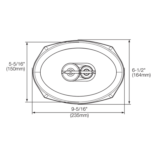 GX962 - Black - 6" x 9" coaxial car audio loudspeaker, 300W - Detailshot 3