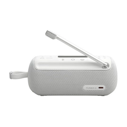 JBL Tuner 3 - White - Portable DAB/DAB+/FM radio with Bluetooth - Back