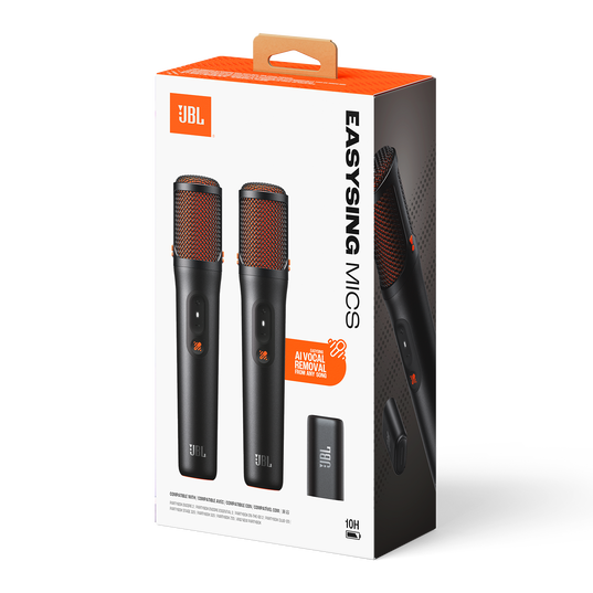 JBL EasySing Mics | Two wireless AI-powered microphones with real
