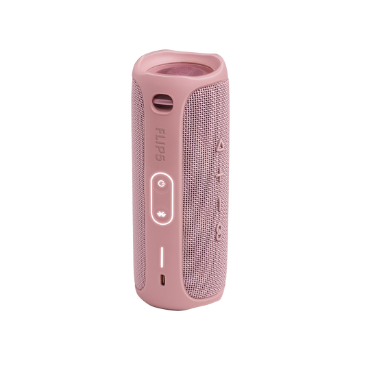 JBL Flip 5 - Pink - Portable Waterproof Speaker - Back
