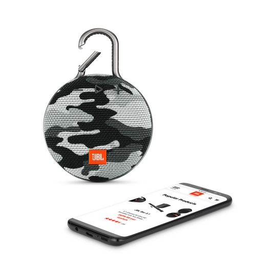 JBL Clip 3 - Black/White Camouflage - Portable Bluetooth&reg; speaker - Detailshot 1