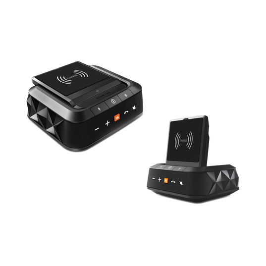 JBL Smartbase Wired - Black - In vehicle  charger with Bluetooth® handsfree kit and ADAS for smartphone - Hero