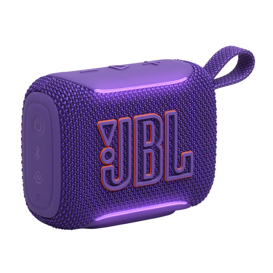 JBL Go 5 - Purple - Ultra-portable waterproof and drop-proof speaker with JBL legendary sound and ambient edge lighting - Hero