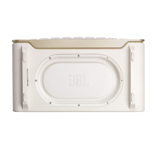 JBL Authentics 300 - White - Portable smart home speaker with Wi-Fi, Bluetooth and voice assistants with retro design. - Bottom