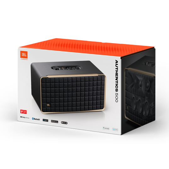 JBL Authentics 500 Hi fidelity smart home speaker with Wi Fi Bluetooth and Voice Assistants with retro design