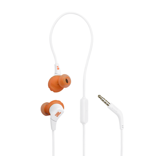 JBL Endurance Run 3 - White - Wired Sport Headphones - Hero