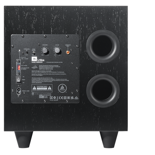 L10cs Classic Series Subwoofer - Black Walnut - 10-inch (250mm) Down Firing Powered Subwoofer - Detailshot 1