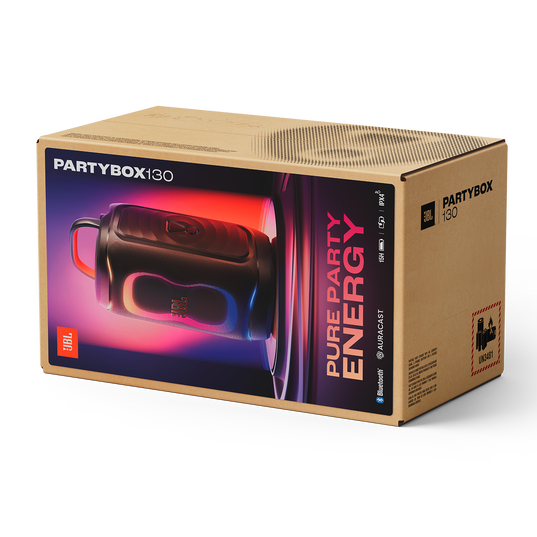 JBL PartyBox 130 - Black - Portable party speaker with JBL legendary sound, a dynamic lightshow and a foldable ergonomic handle - Detailshot 9