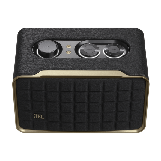 JBL Authentics 200 - Black - Smart home speaker with Wi-Fi, Bluetooth and Voice Assistants with retro design - Detailshot 1
