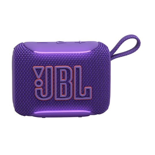 JBL Go 5 - Purple - Ultra-portable waterproof and drop-proof speaker with JBL legendary sound and ambient edge lighting - Front