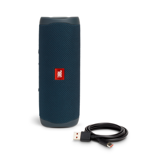 JBL Flip 5 - Blue - Portable Waterproof Speaker - Detailshot 1