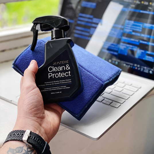 Austere III Series Clean & Protect with Dual-Sided Cloth - Black - Austere III series 200mL aDesign Clean & Protect with polish cloth - Left