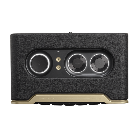 JBL Authentics 200 - Black - Smart home speaker with Wi-Fi, Bluetooth and Voice Assistants with retro design - Top