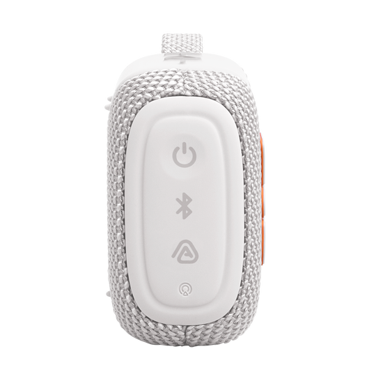 JBL Go 5 - White - Ultra-portable waterproof and drop-proof speaker with JBL legendary sound and ambient edge lighting - Right